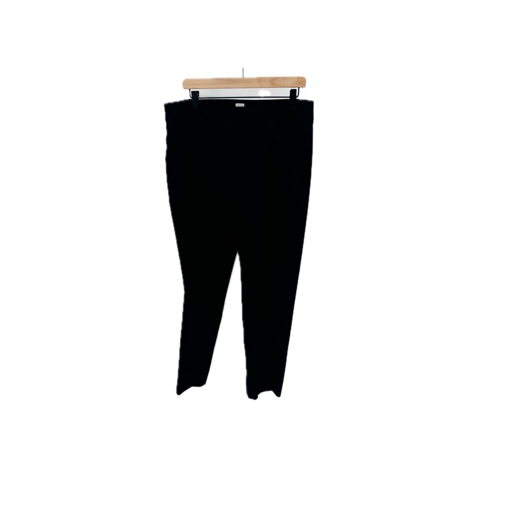St. John's Bay Capri Pants Womens 14 Black Excellent Condition Pockets Stretch